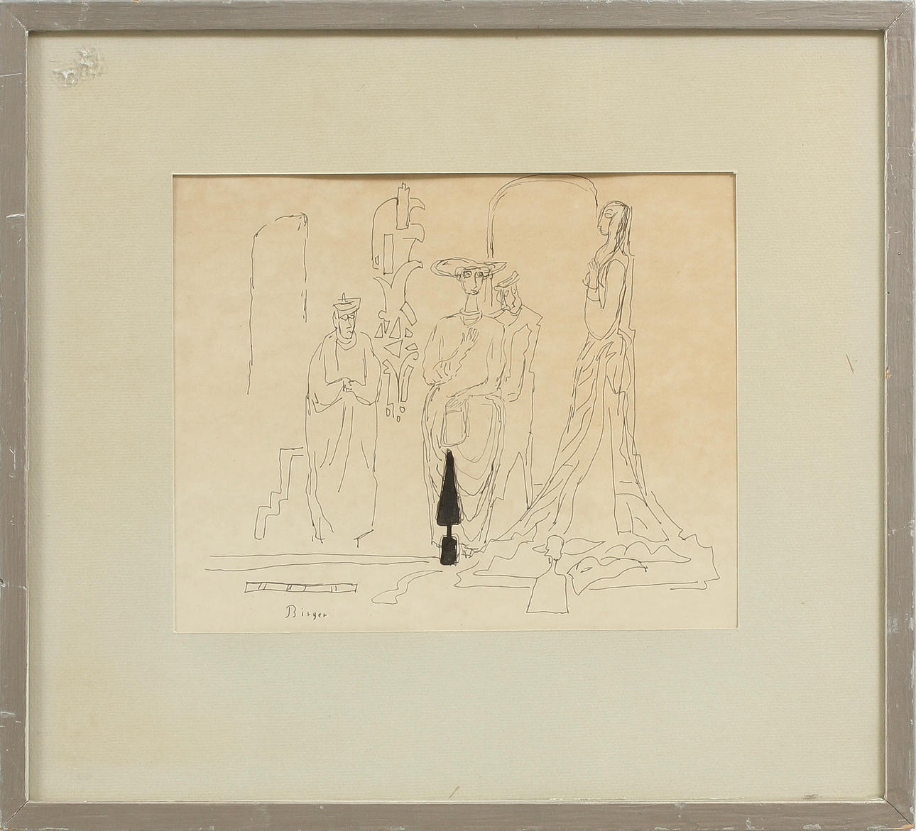 BIRGER ERICSON BIRGER. Tusch, signerad.