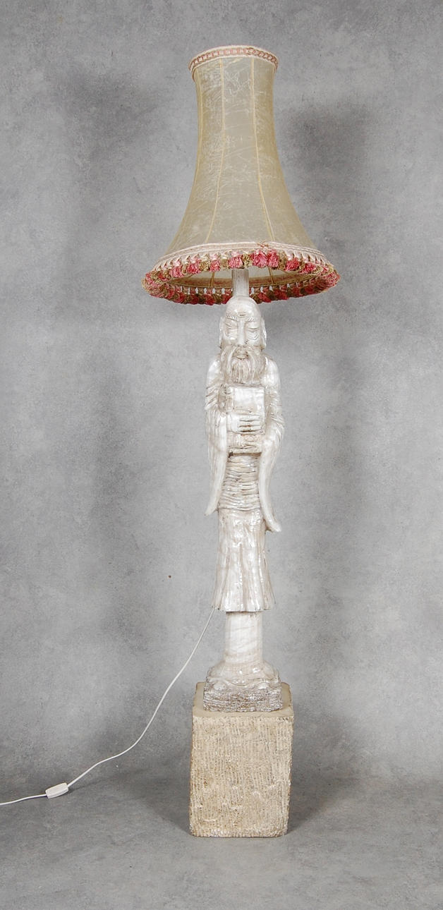 GOLVLAMPA, alabster, 1900-tal.