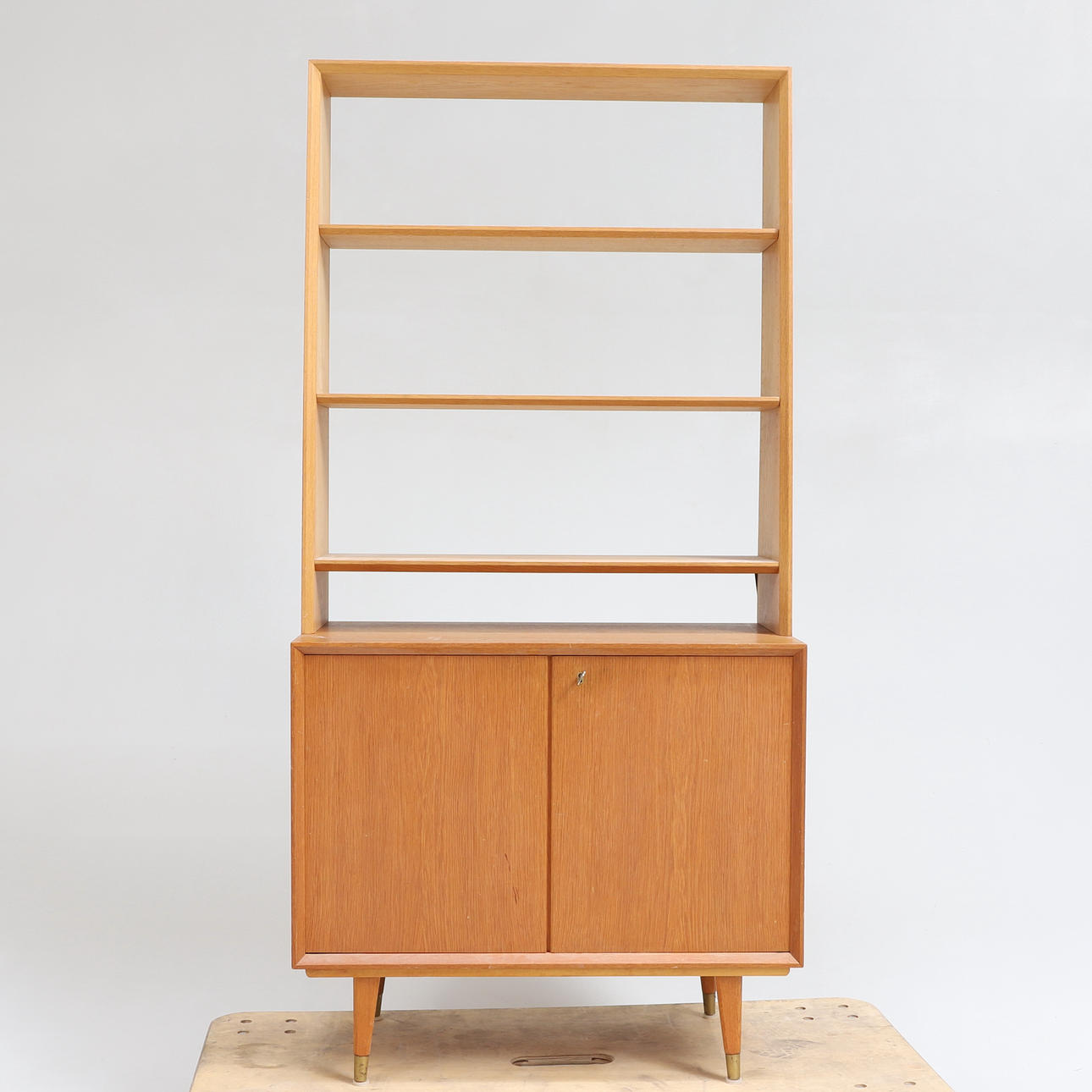 BOKHYLLA, ljus ek, 1960-tal.