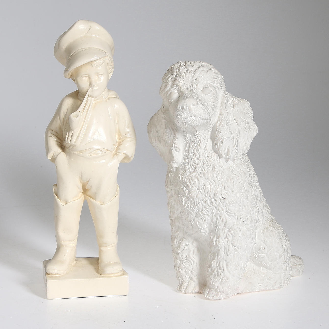 SKULPTURER, 2 st, gips. 1900-tal.