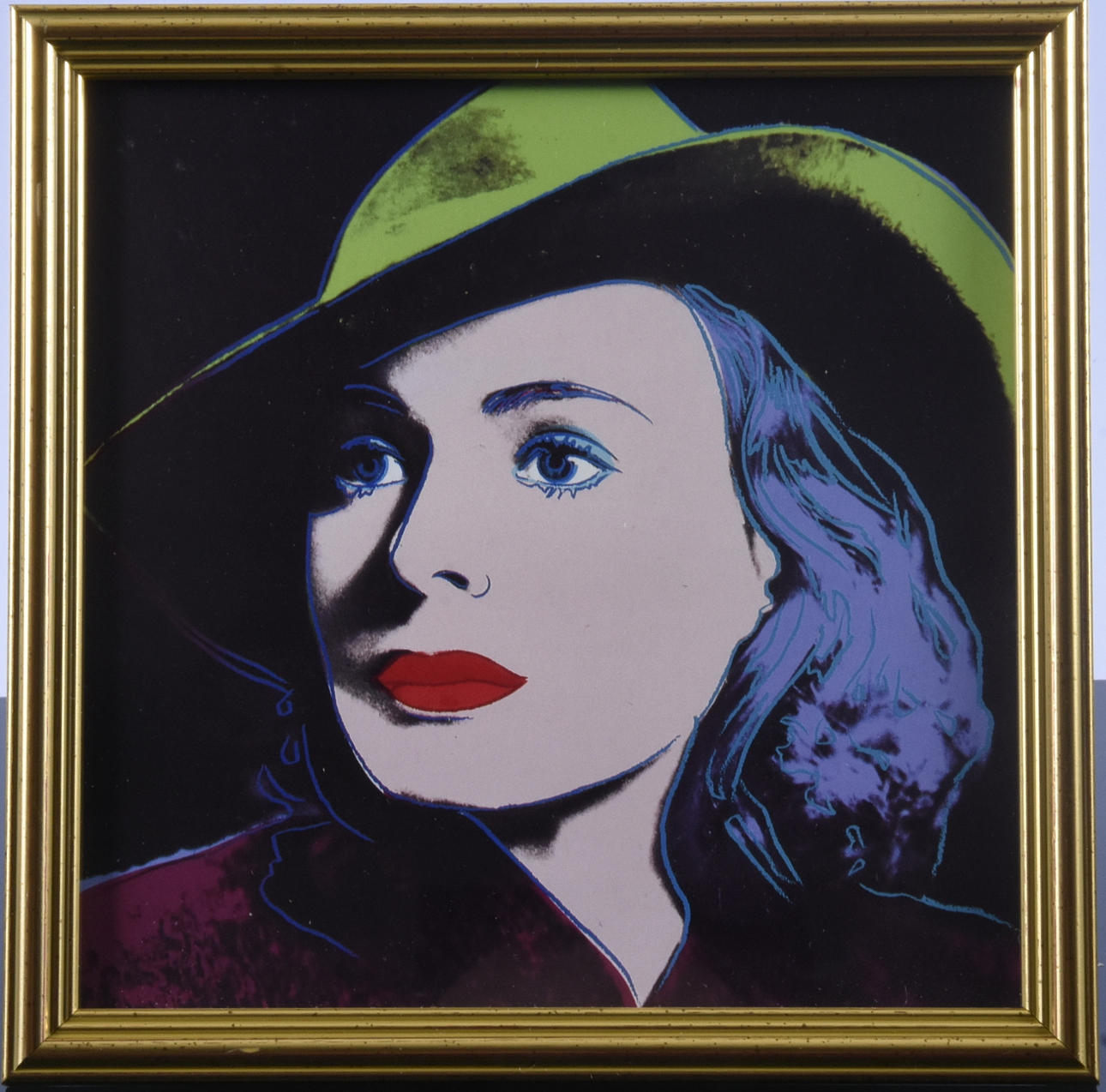 ANDY WARHOL. EFTER. Färgoffset, "Ingrid with hat", 1983.