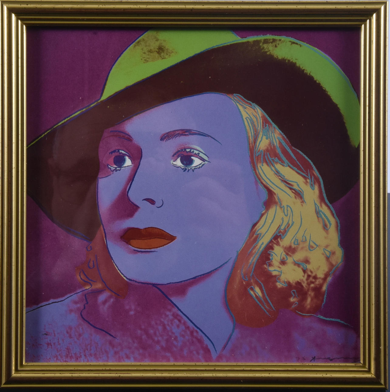ANDY WARHOL. EFTER. Färgoffset, "Ingrid with hat", 1983.