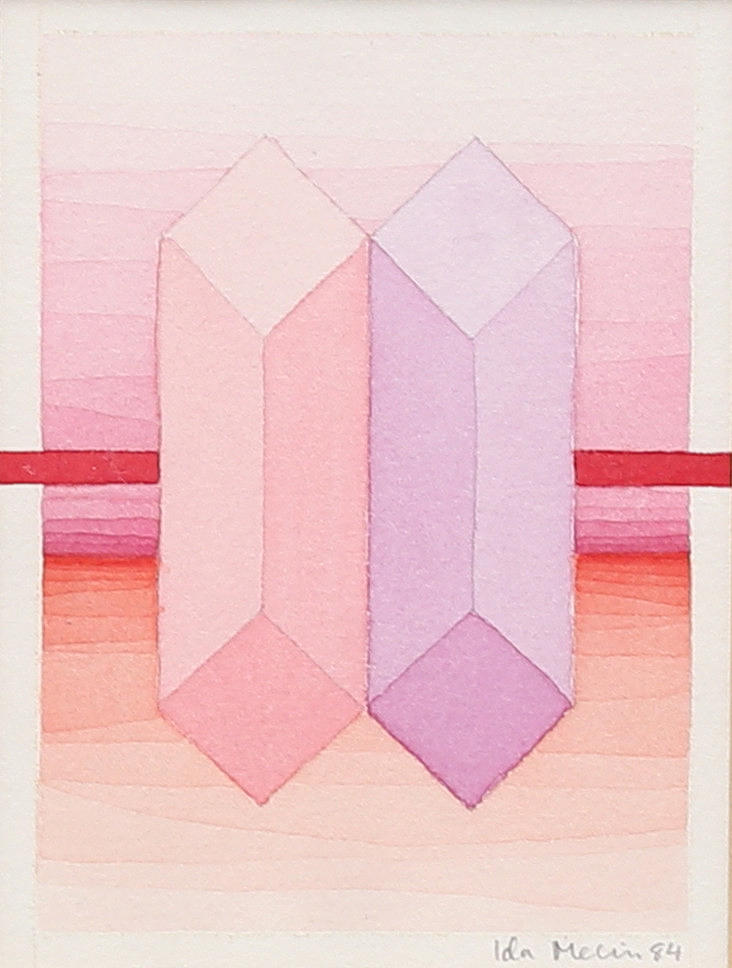 IDA MELIN. Composition, watercolor, signed and dated -84.