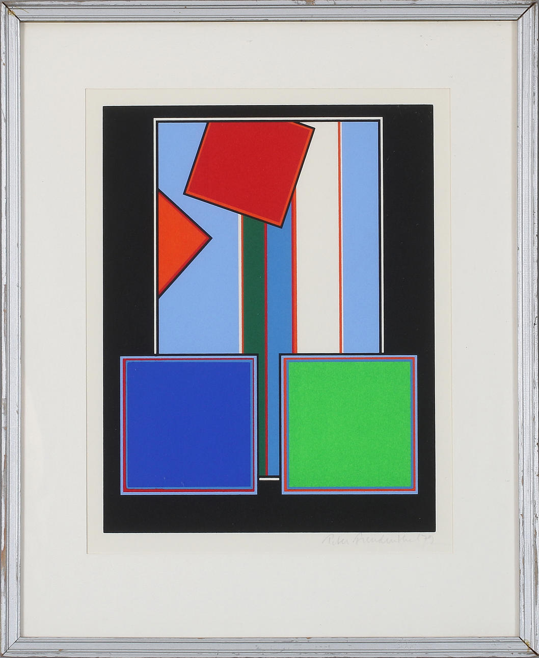 PETER FREUDENTHAL. Composition, lithograph, signed and dated 79.