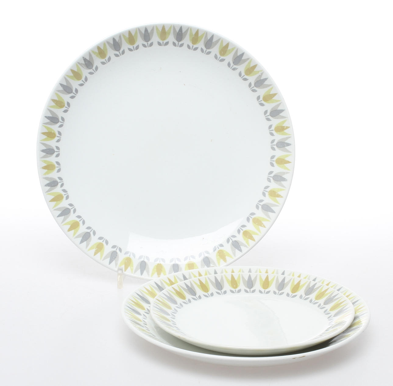 SERVISDELAR, ca 19 delar "Lotus Gul", porslin, Gustavsberg.