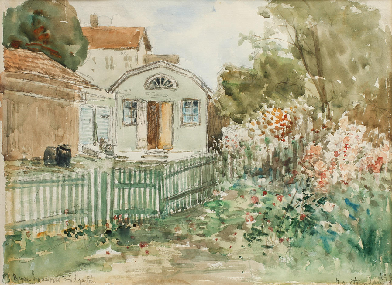 ANNA GARDELL ERICSSON. Akvarell, monogramsignerad AGE.