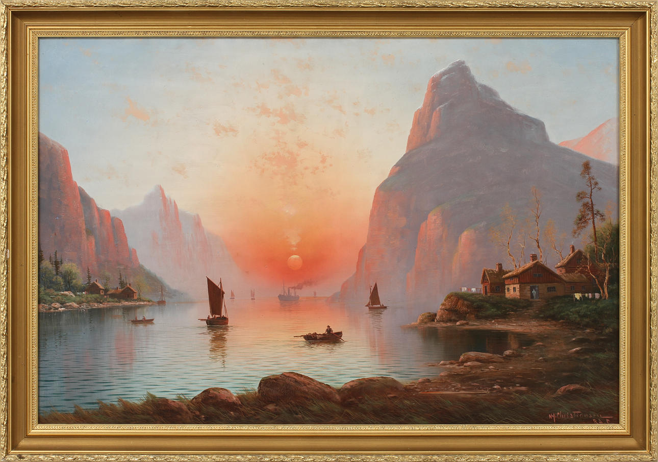 NILS HANS CHRISTIANSEN. Olja på duk, signerad.