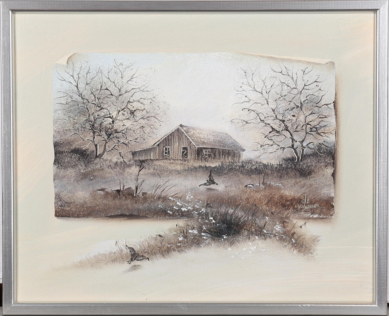 STEFAN WINDAHL. "Uthus". Olja på duk, signerad. Daterad 1991 a tergo.