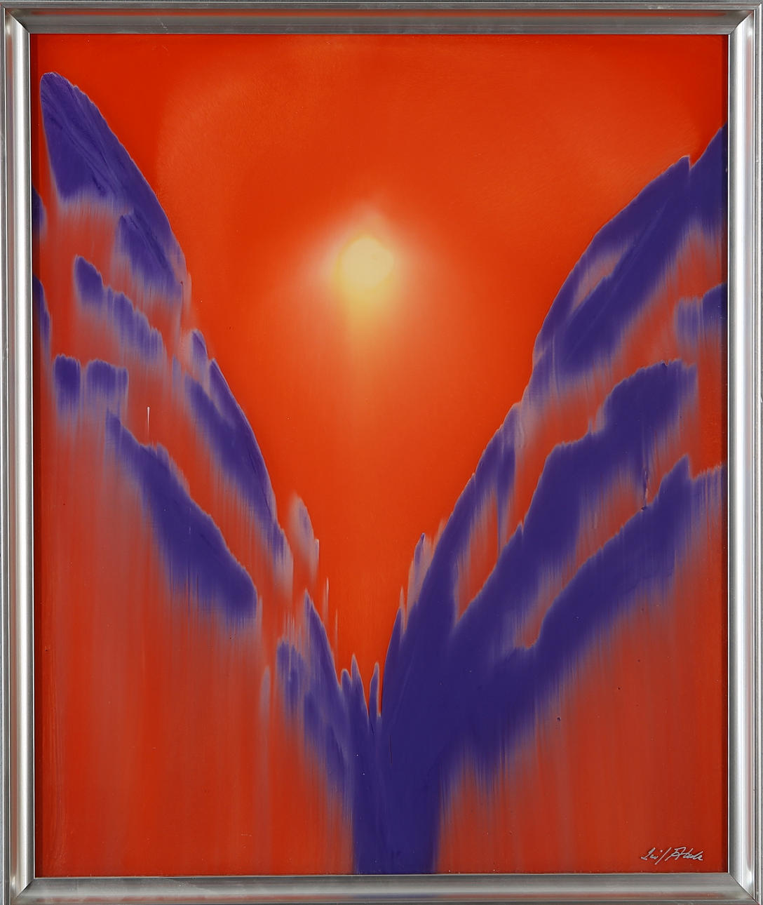 LEIF AHRLE. Composition, stained glass, signed.