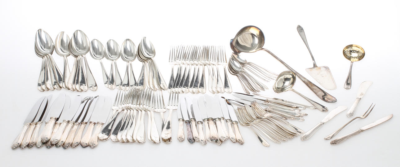 BESTICKSERVIS, 117 delar, nysilver, "Vasa" GAB.