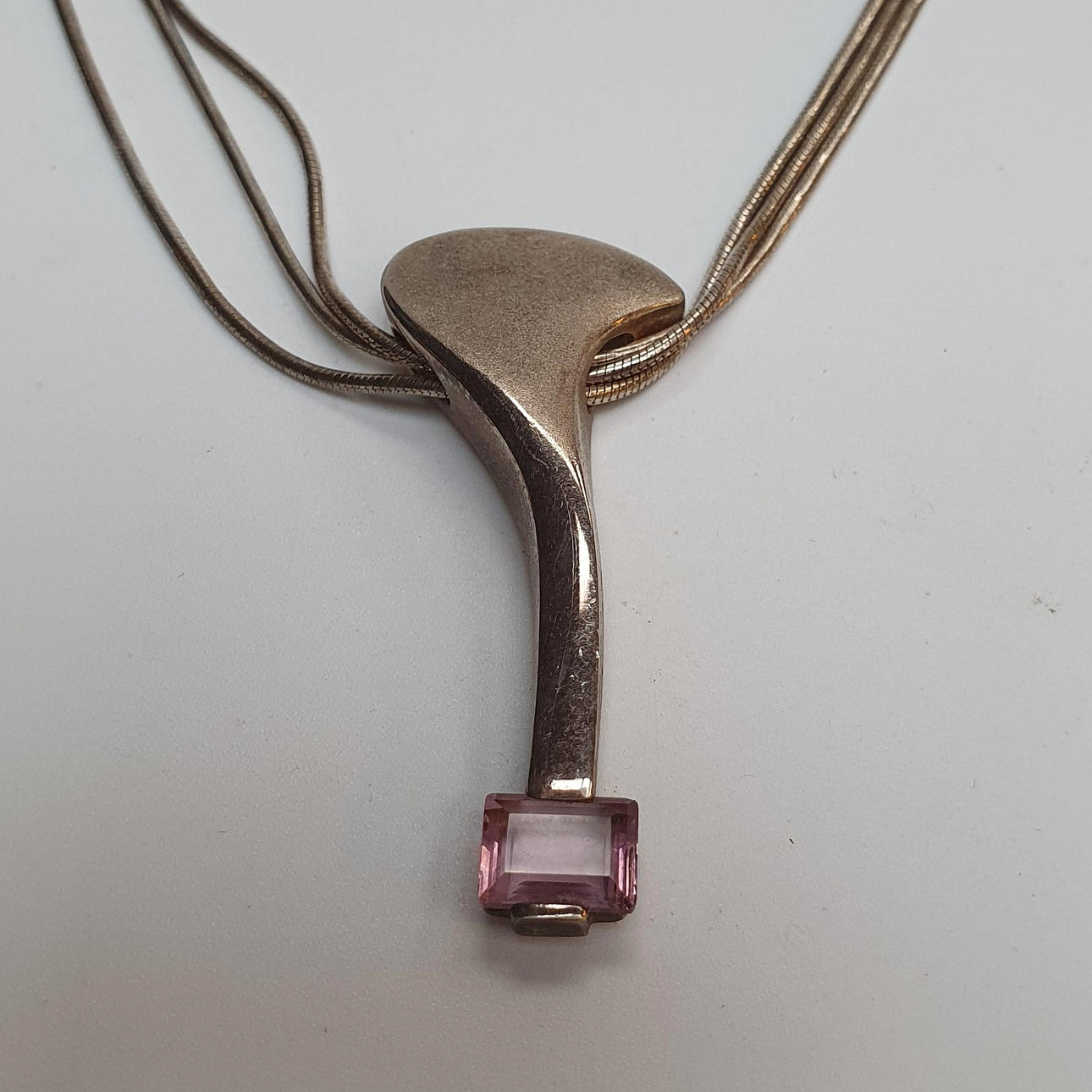 --COLLIER-KETTE - Yvette Ries, Sterling Silber.