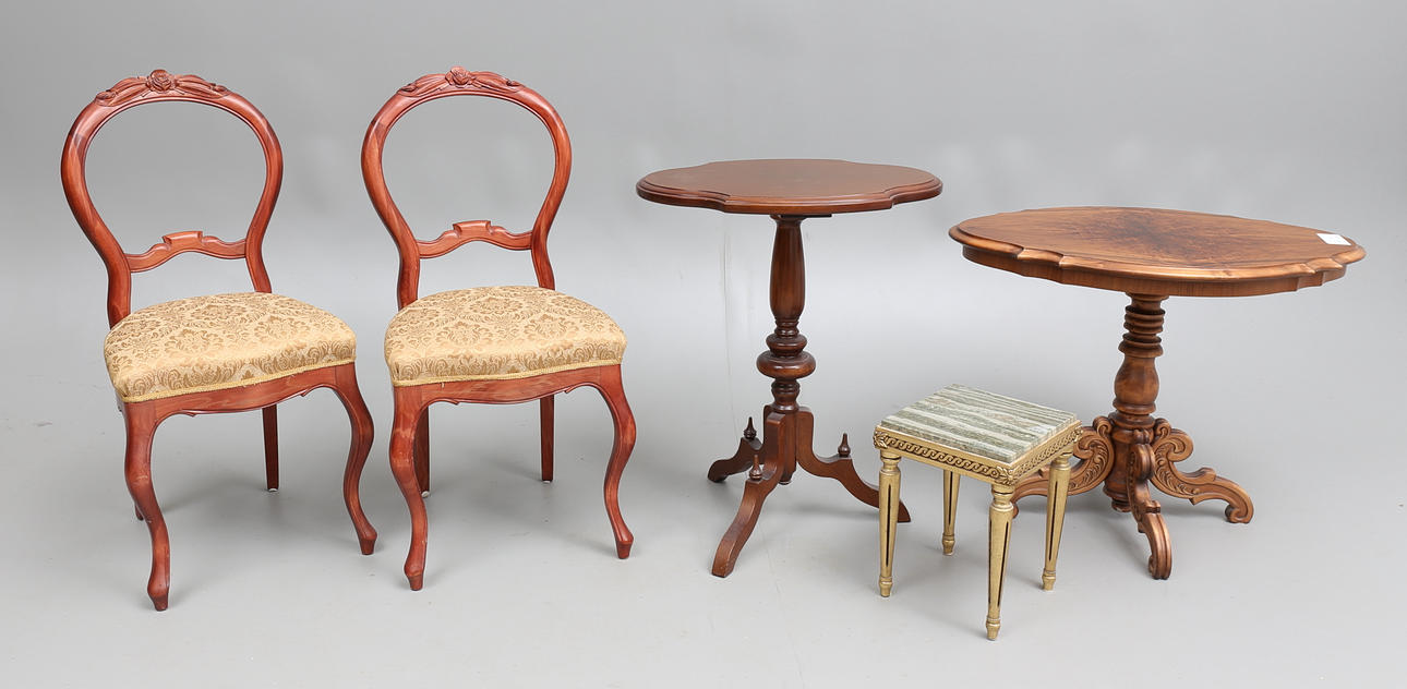 PARTI MÖBLER, 5 delar, 1900-tal.