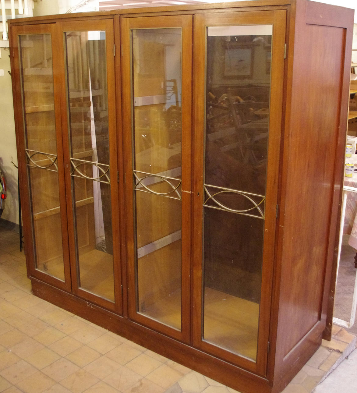 VITRINSKÅP, mahogny, Art Deco.