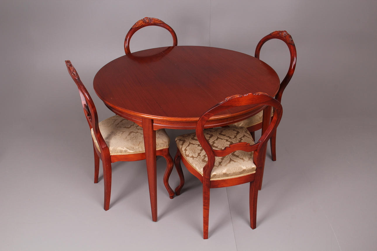 MATSALSGRUPP, 5 delar, rokokostil, 1900-tal.