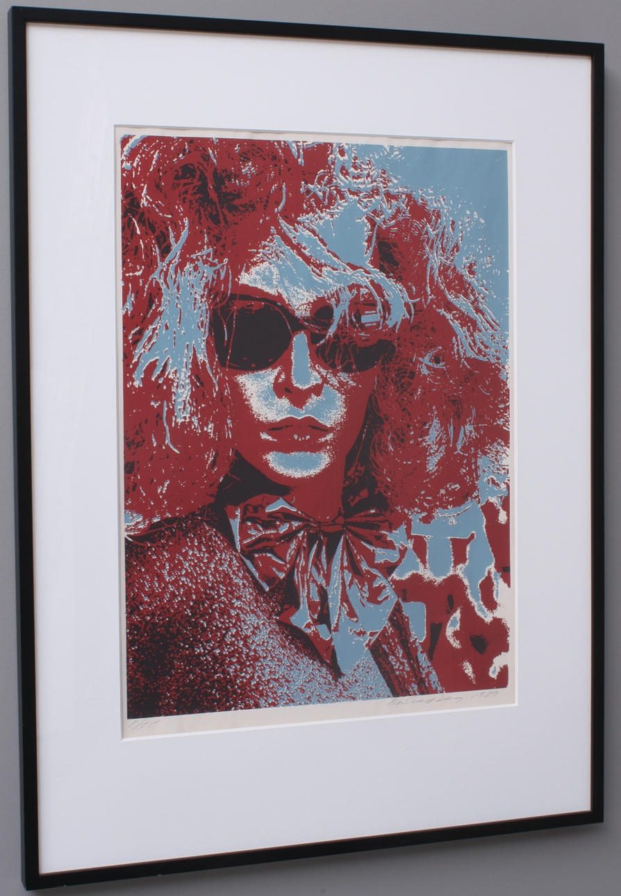 BO SVEDBERG. litografi 8/55, signerad och daterad Bo Svedberg 1989, Kvinna.