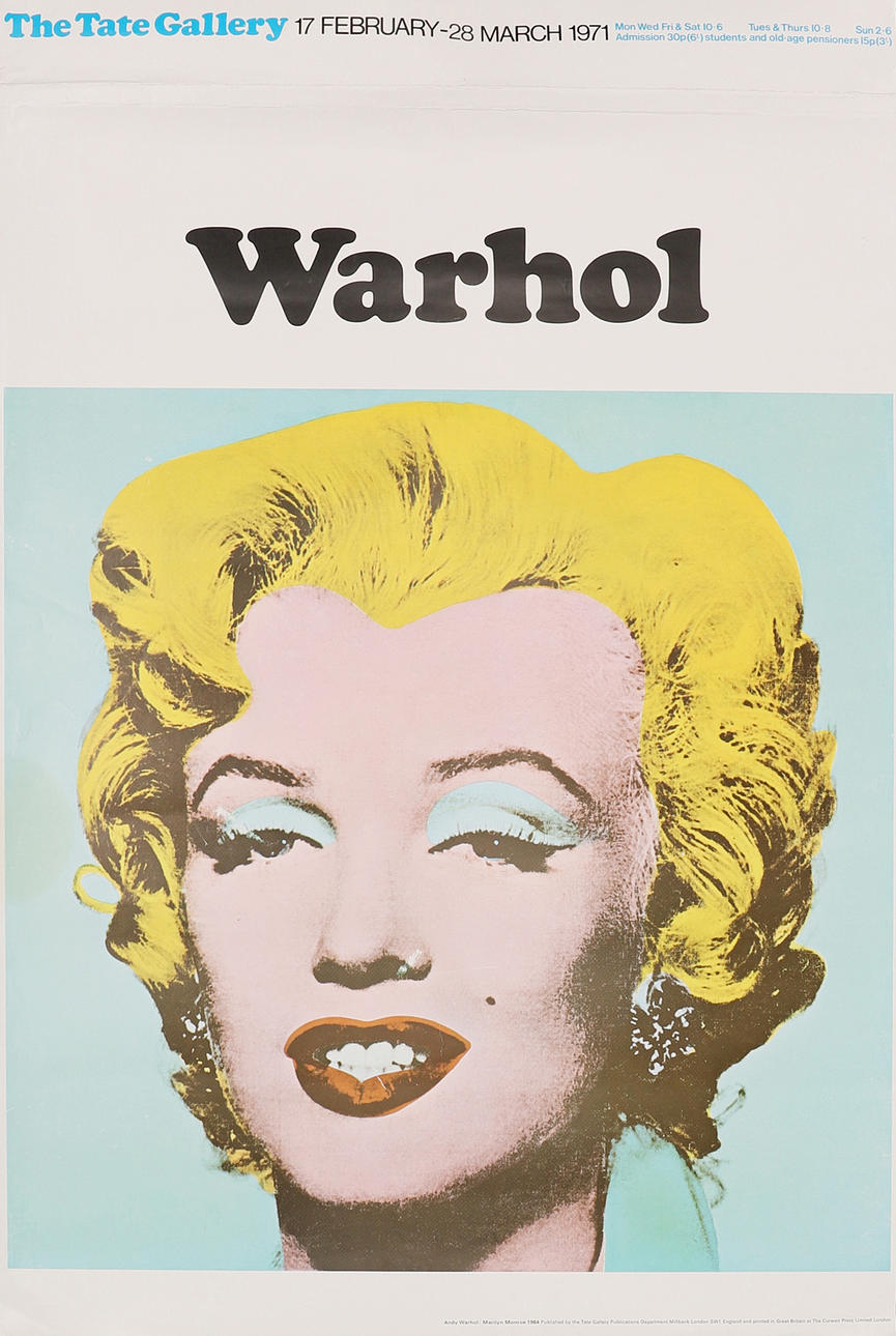 POSTER, Warhol, Tate Gallery, 1971.