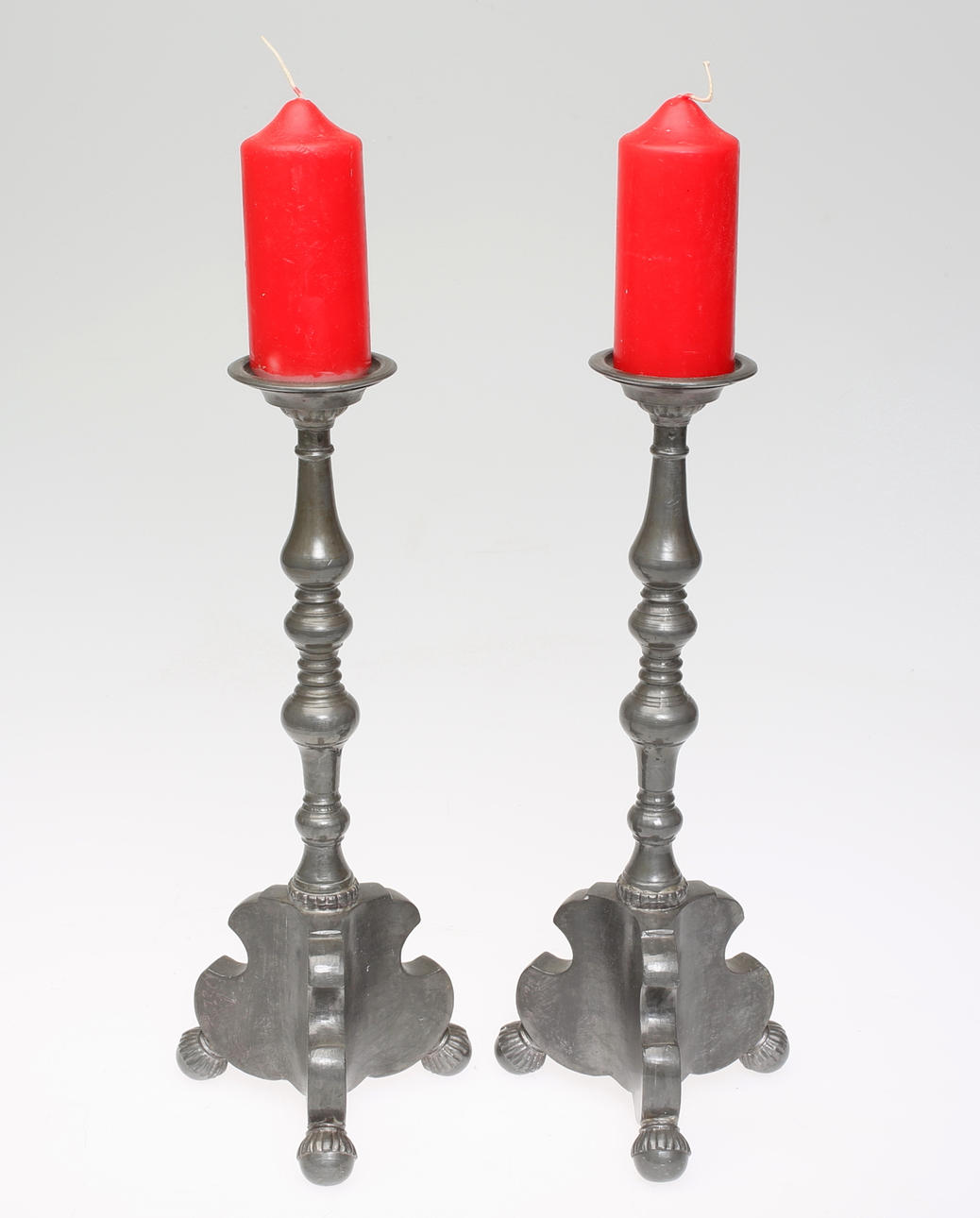 ALTARSTAKAR, Tenn, Barockmodell, 1900-tal.