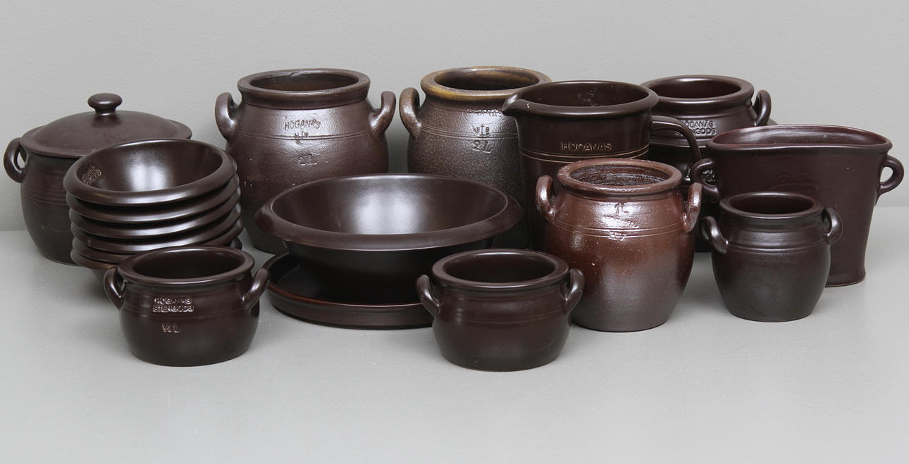 KERAMIK, ca 17 delar, Höganäs, 1900-tal.