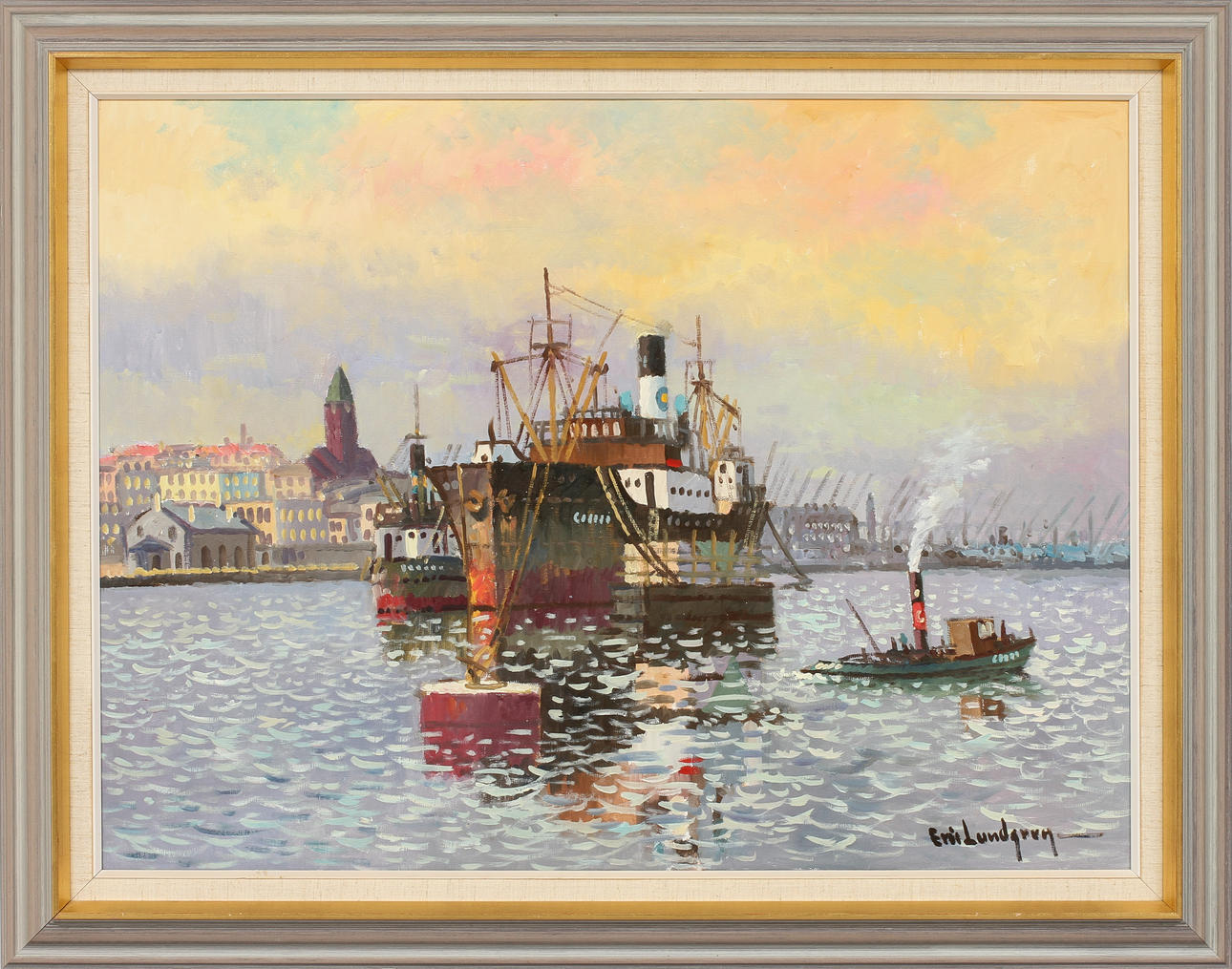 ERIC LUNDGREN, olja på duk, sign.