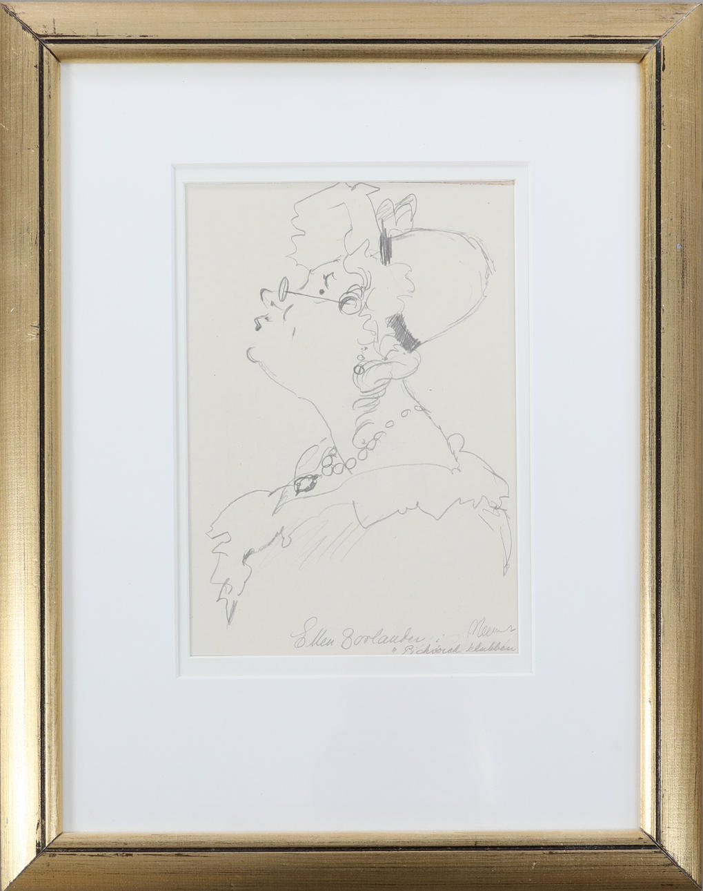 EINAR NERMAN. teckning, signerad.