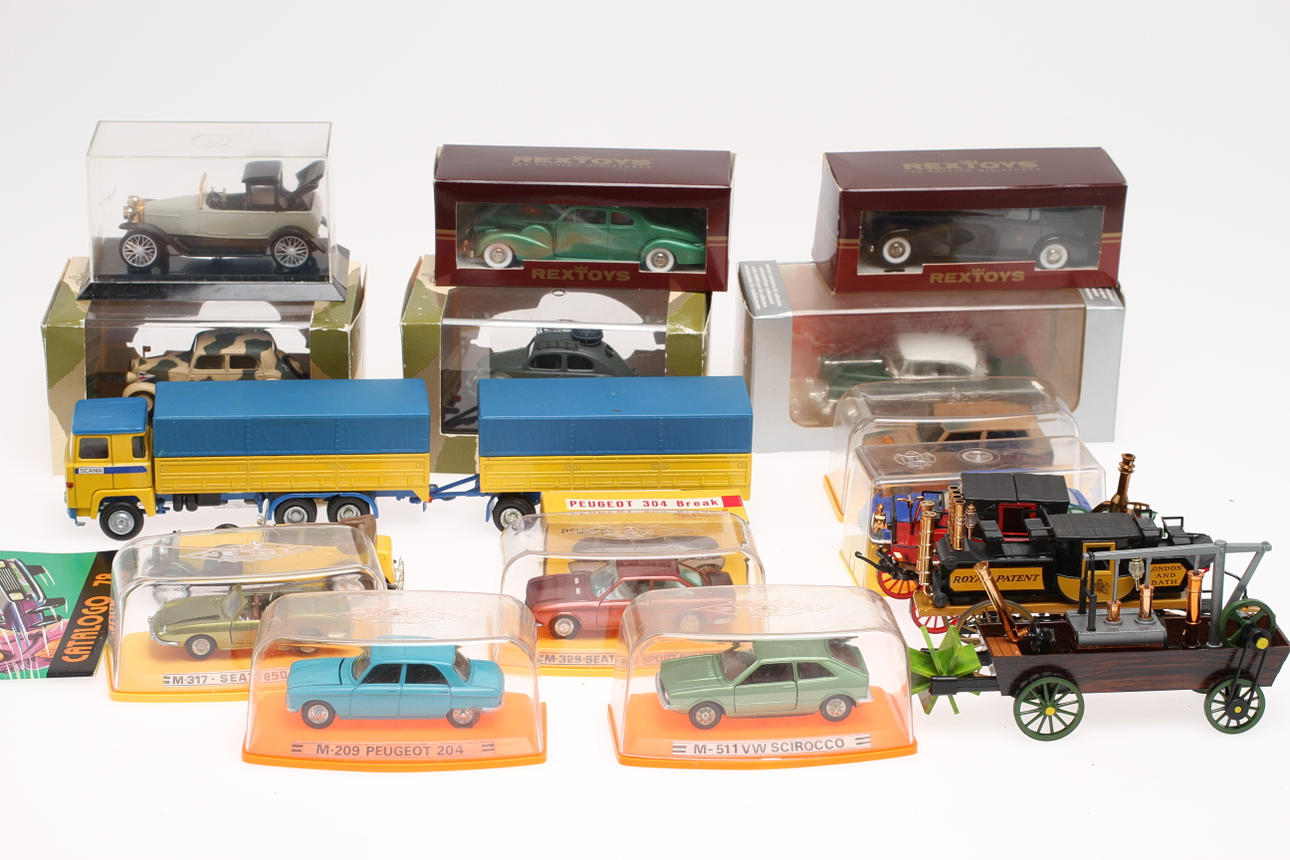 MODELLBILAR REXTOYS, VICTORIA, PILEN, METOSUL 17 stycken.