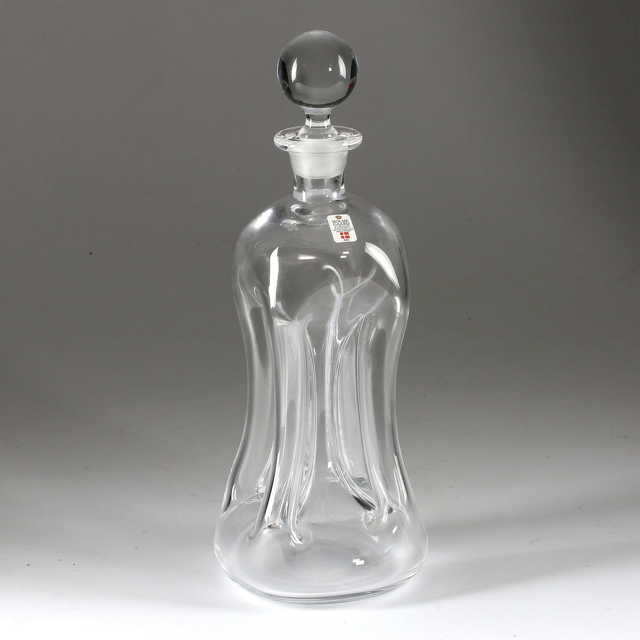 KLUCKFLASKA, glas, Holmegaard, 1900-talts andra hälft.