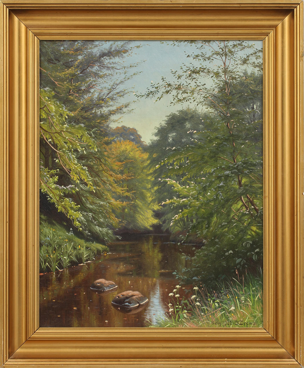 KAI DREWS, olja på duk, sign o dat Saeby 1922.