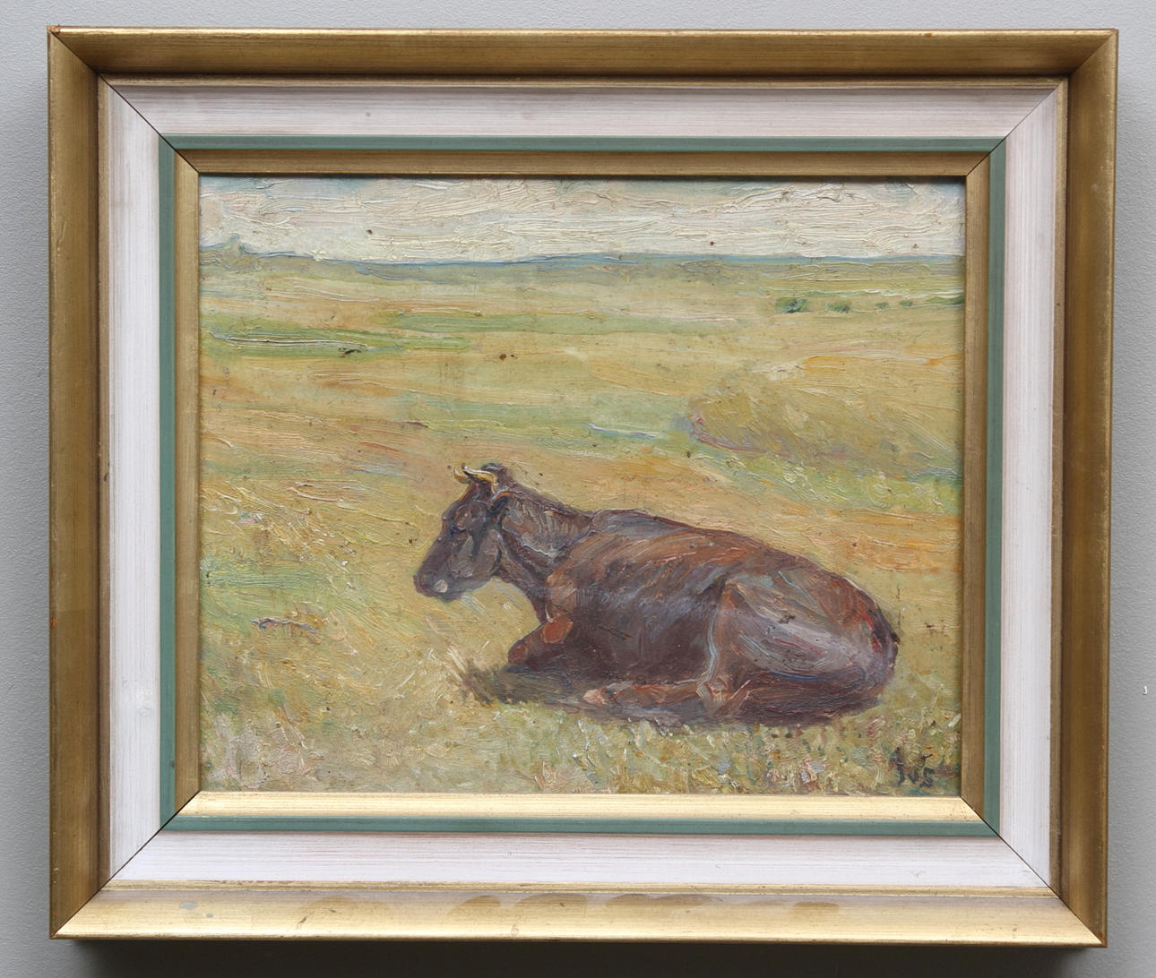 IDA VON SCHULZENHEIM. Olja på pannå. Monogramsignerad.