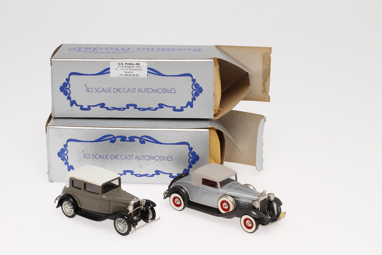 BROOKLIN MODELS No 3 och 6, ORIGINALKARTONGER.