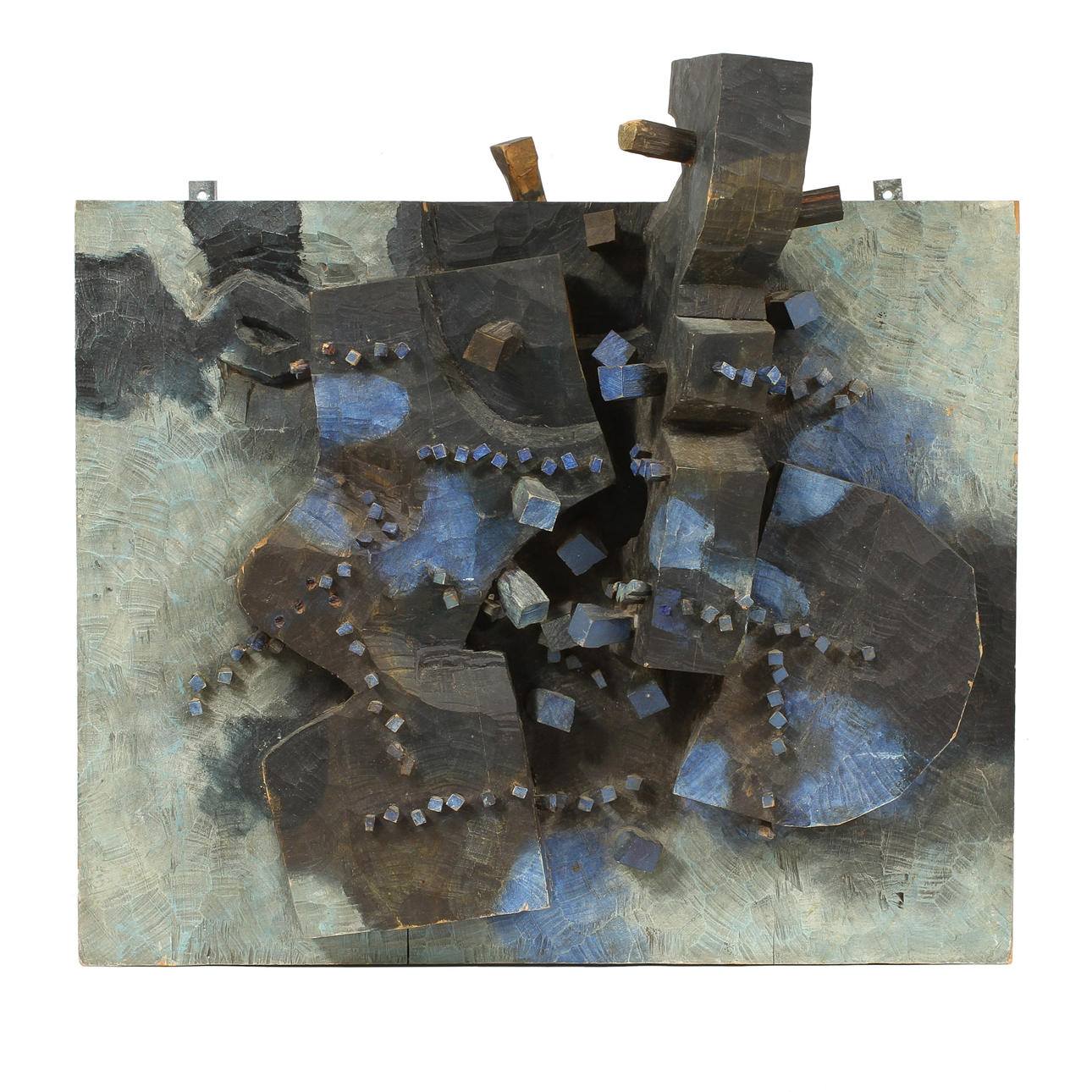 VIDE JANSSON. TILLSKRIVEN. Trärelief, bemålad.