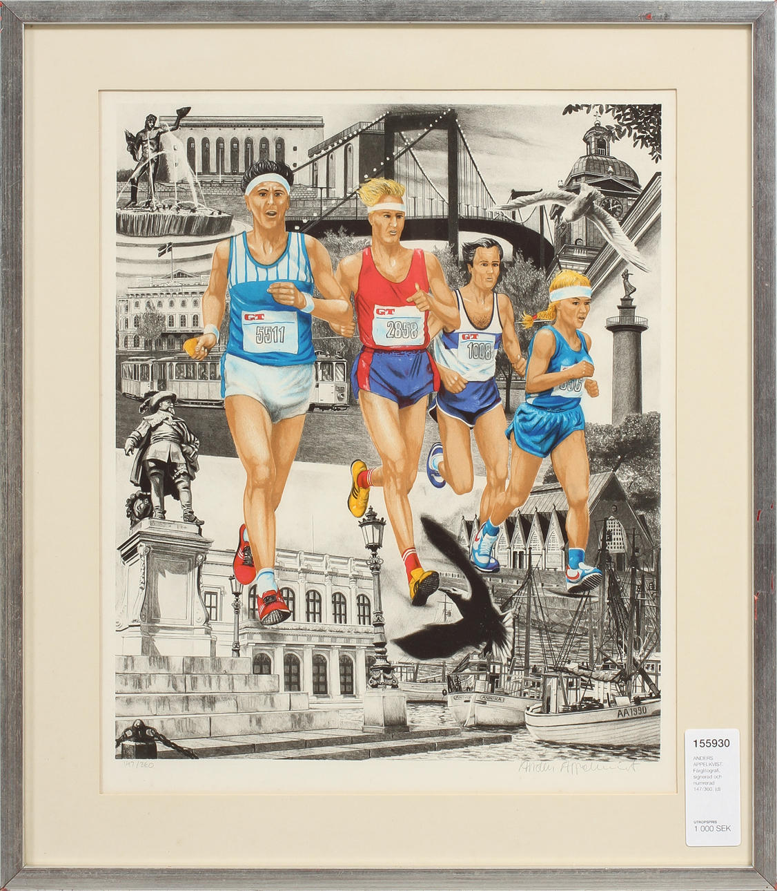 ANDERS APPELKVIST. Färglitografi, signerad och numrerad 147/360.