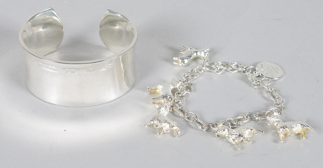 ARMBAND, 2 stycken, sterlingsilver, Tiffany.