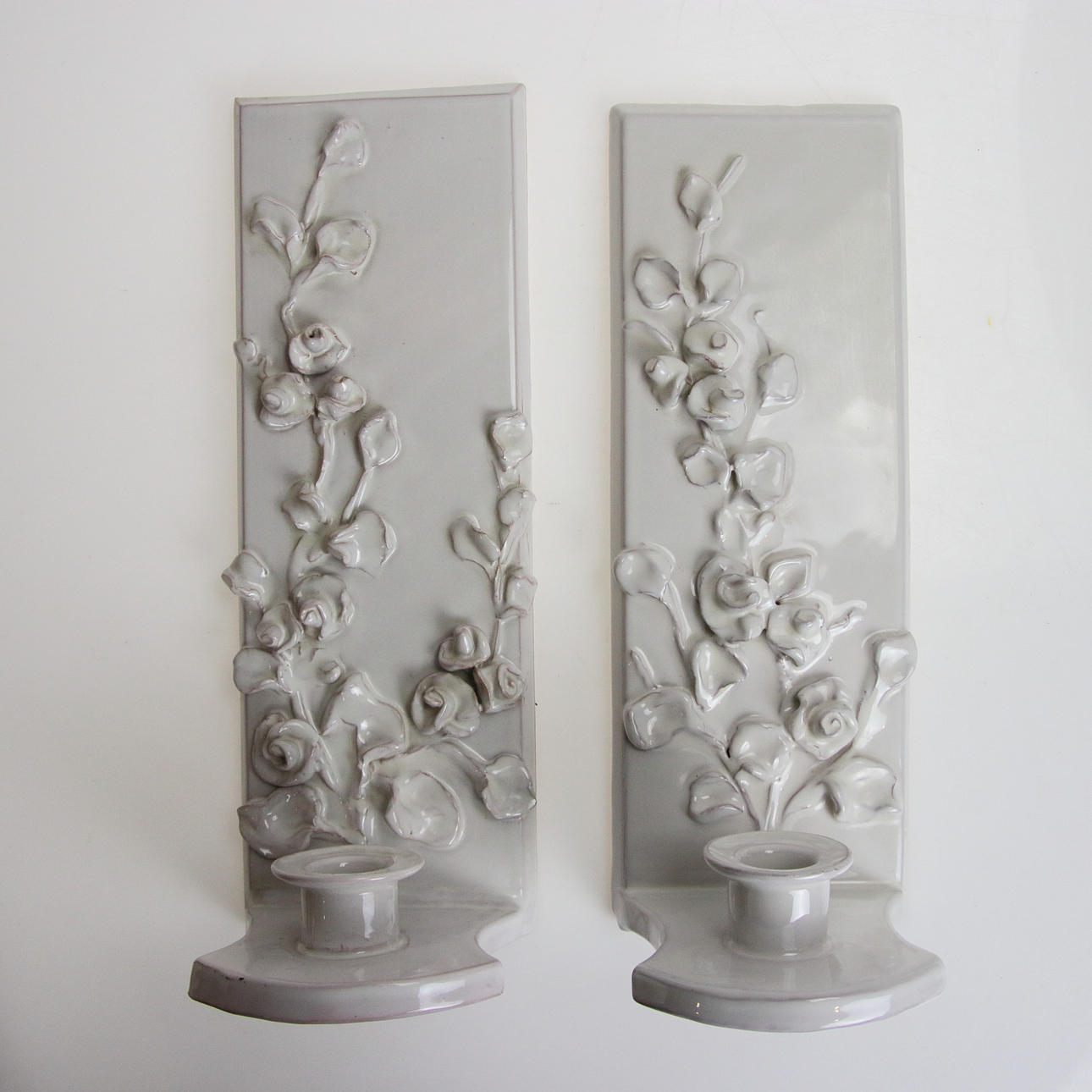 VÆG LYSESTAG, 2 stk. keramik, Torben, Danmark.