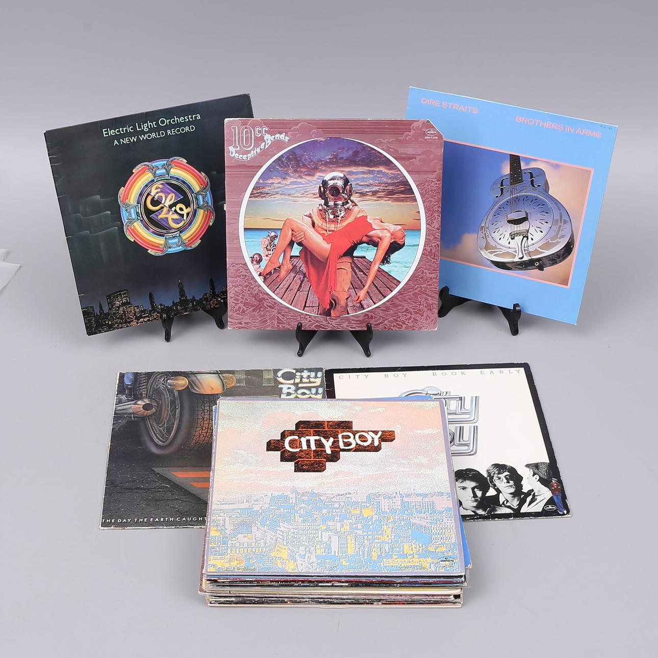 ELO, 10CC, CITY BOY, DIRE STRAITS, LPs, 22 Stck.