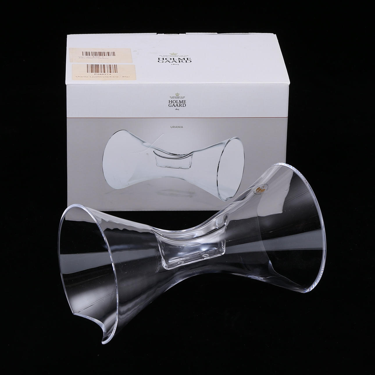 LAUTSPRECHER für Handy, Glas, "Urania", Holmegaard.