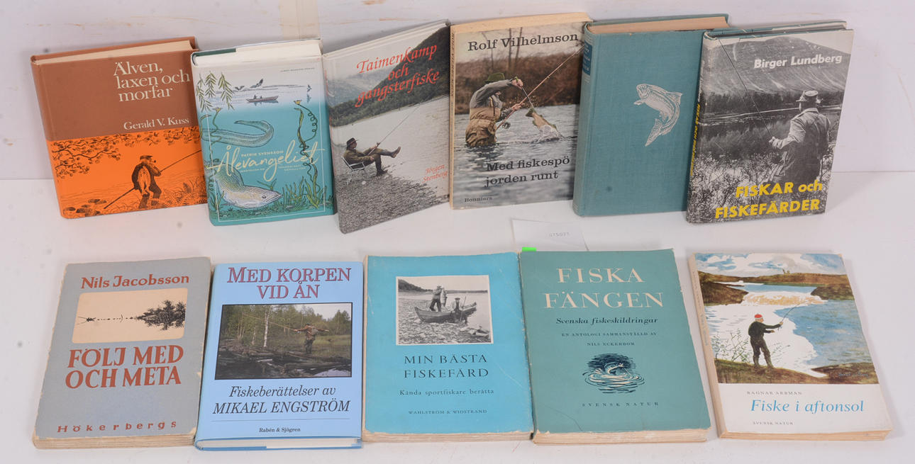 Fiskeböcker. 11 vol.