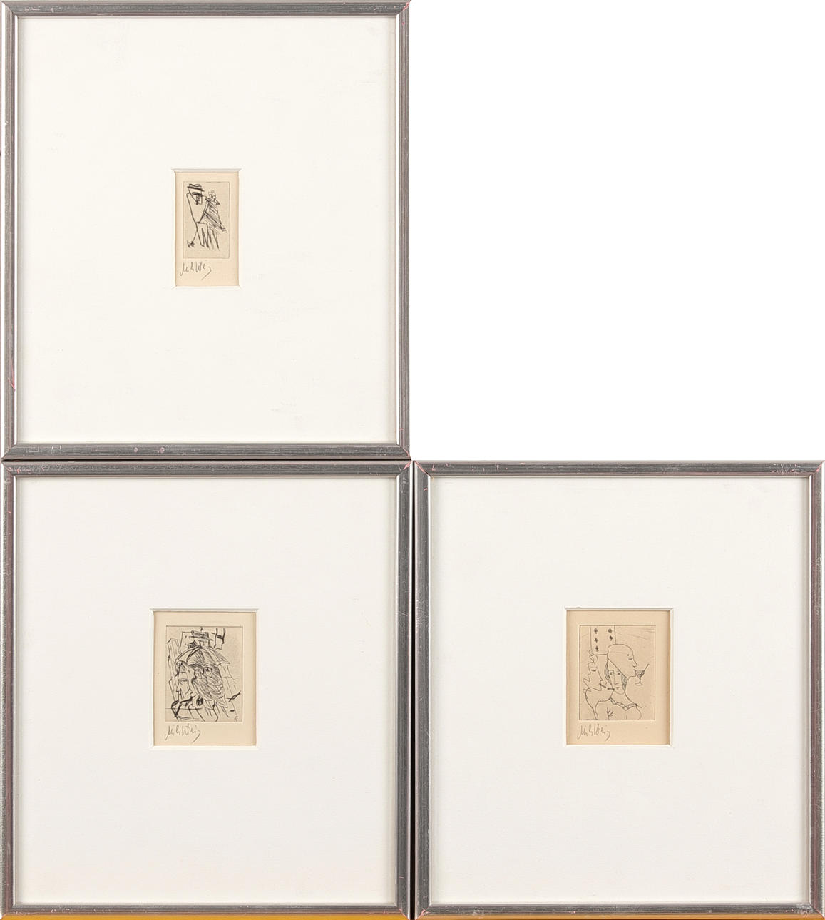 ZVI MILSHTEIN (1934-2020). composiciones de 3 figuras.