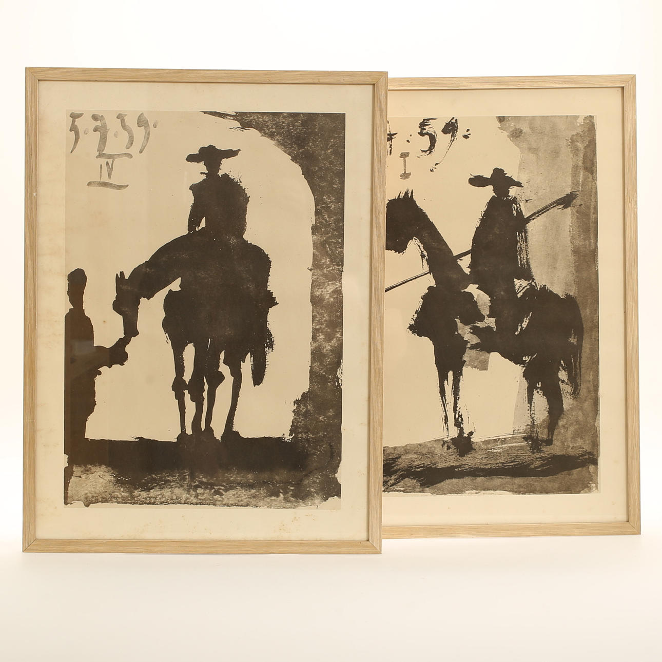 PABLO PICASSO. After, print, 2 pieces.