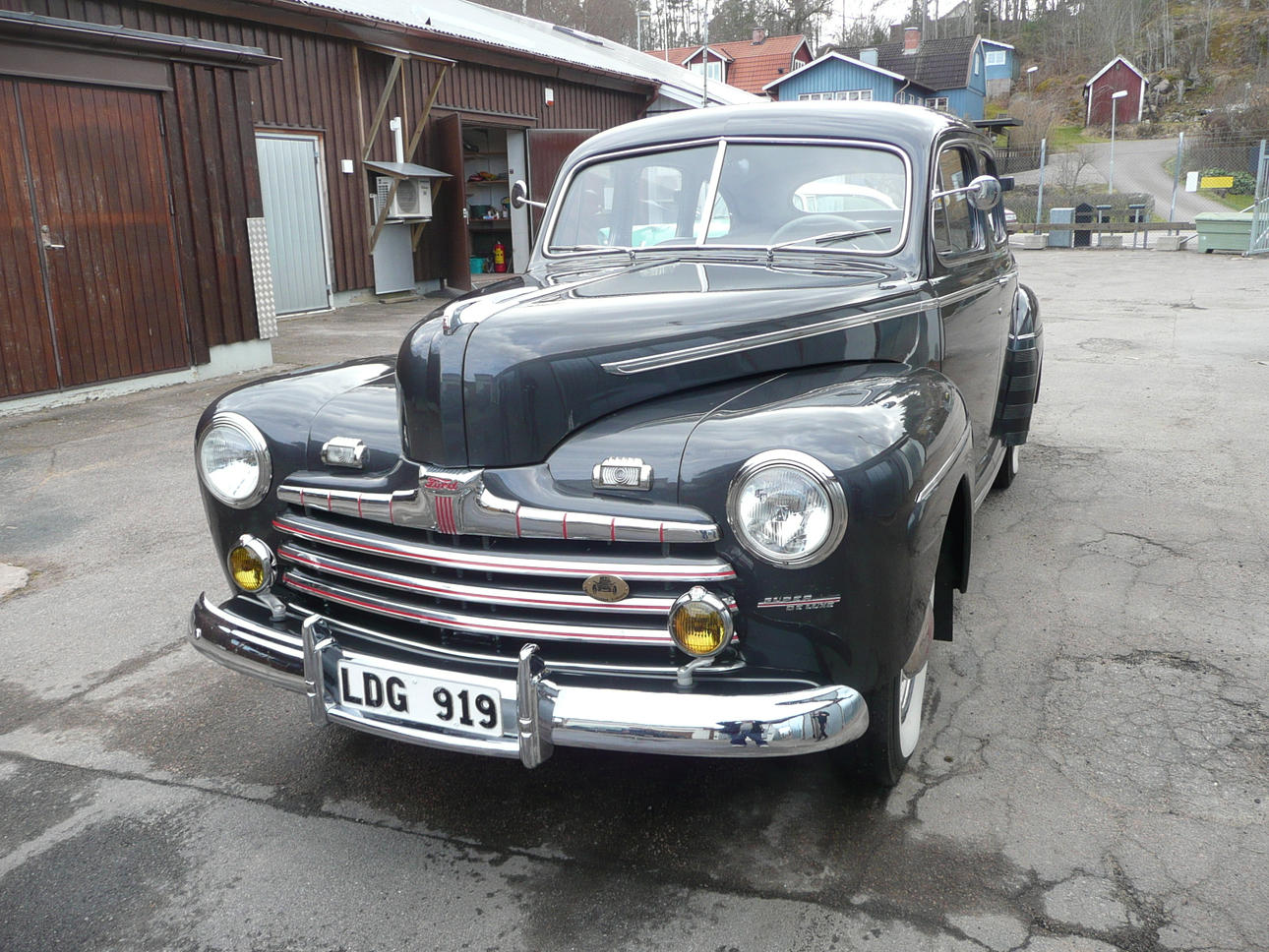 Ford Super De Luxe, Fordor, Sedan, 1946 årsmodell.