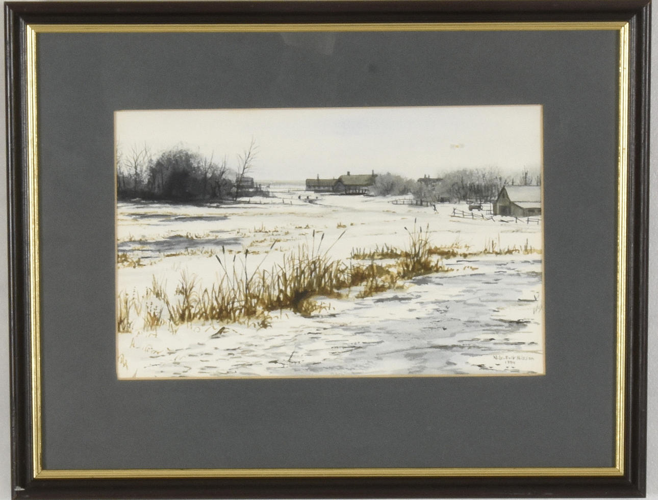 NILS ERIK NILSSON. Akvarell.