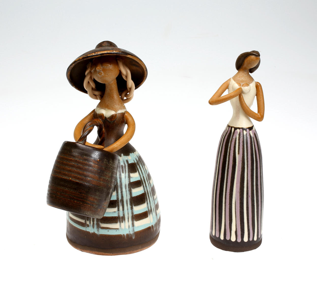 FIGURINER, 2 st, kvinnofigurer.