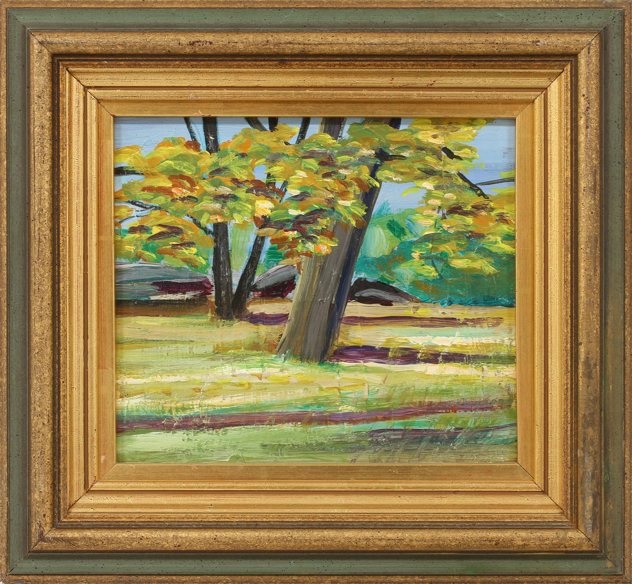 INGVAR OLSON. Oljor på pannå, 3 st, signerade.