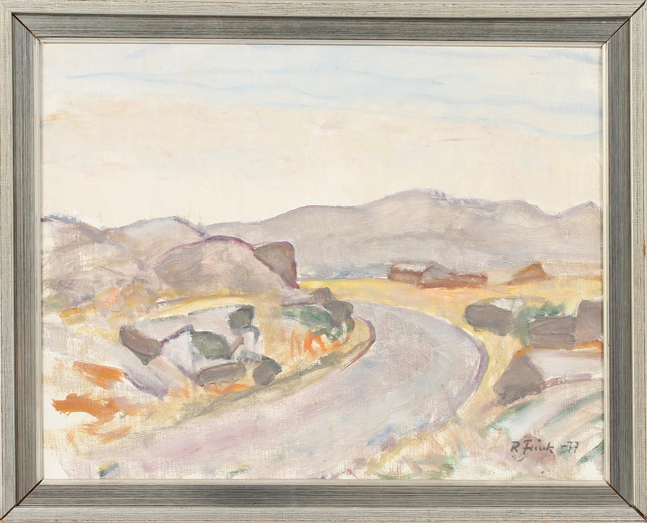 RUDOLF FLINK. Olja på duk, signerad -77.