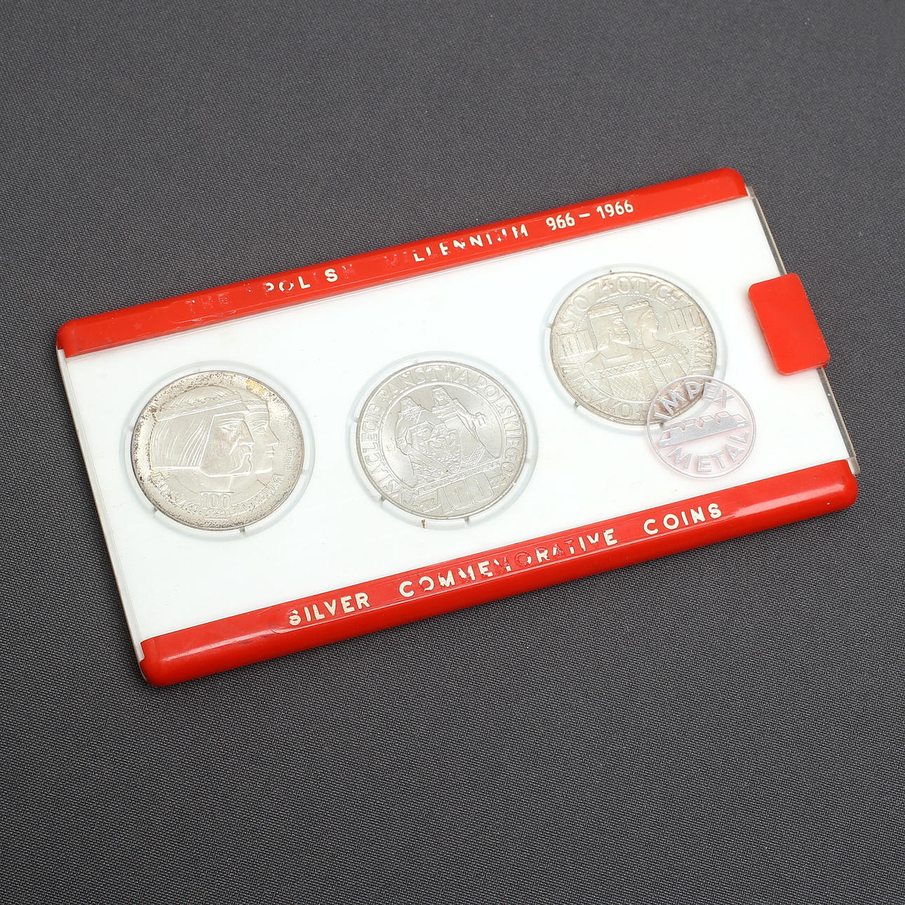 MÜNZE 3 Stück, Silber, Polen 1966.