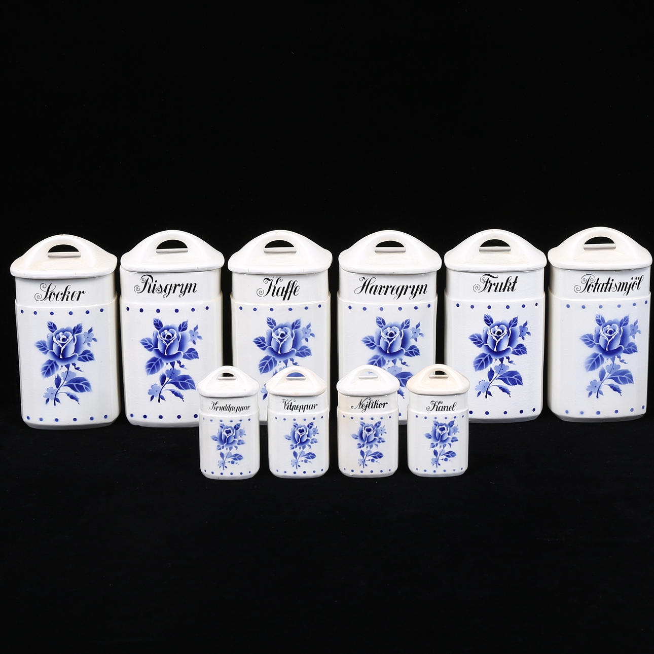 GEWÜRZESET, 10-teilig, Porzellan.