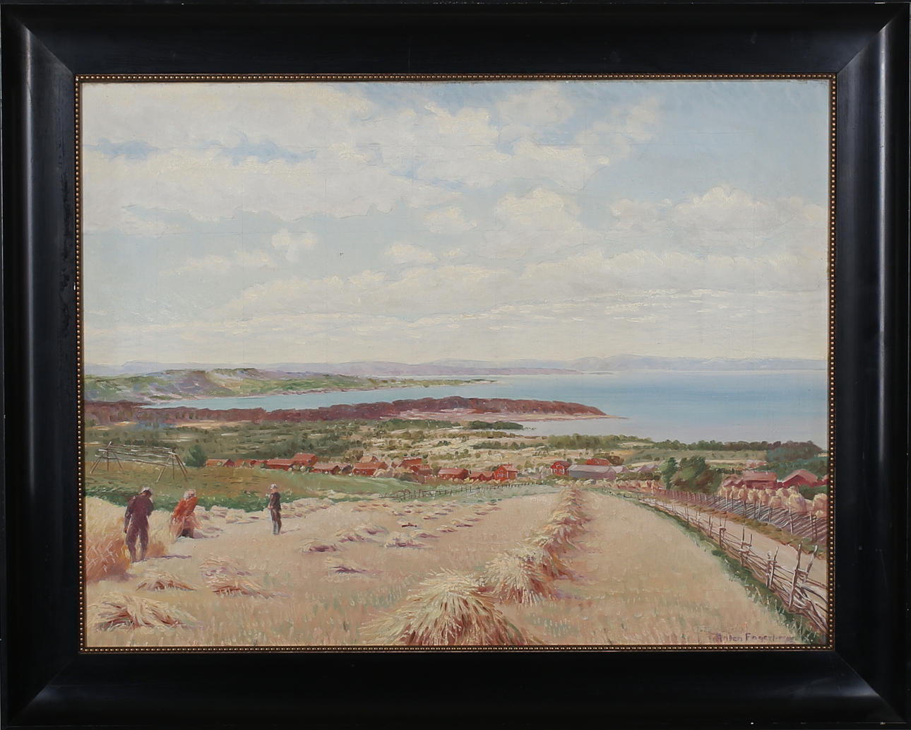 ANTON FAGERBERG. Åkerlandskap. Olja på duk. Signerad.