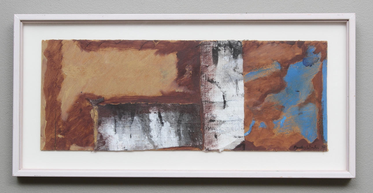 PONTUS LJUNGBERG. "Björkar". Collage/blandteknik. Signerad och daterad -94.