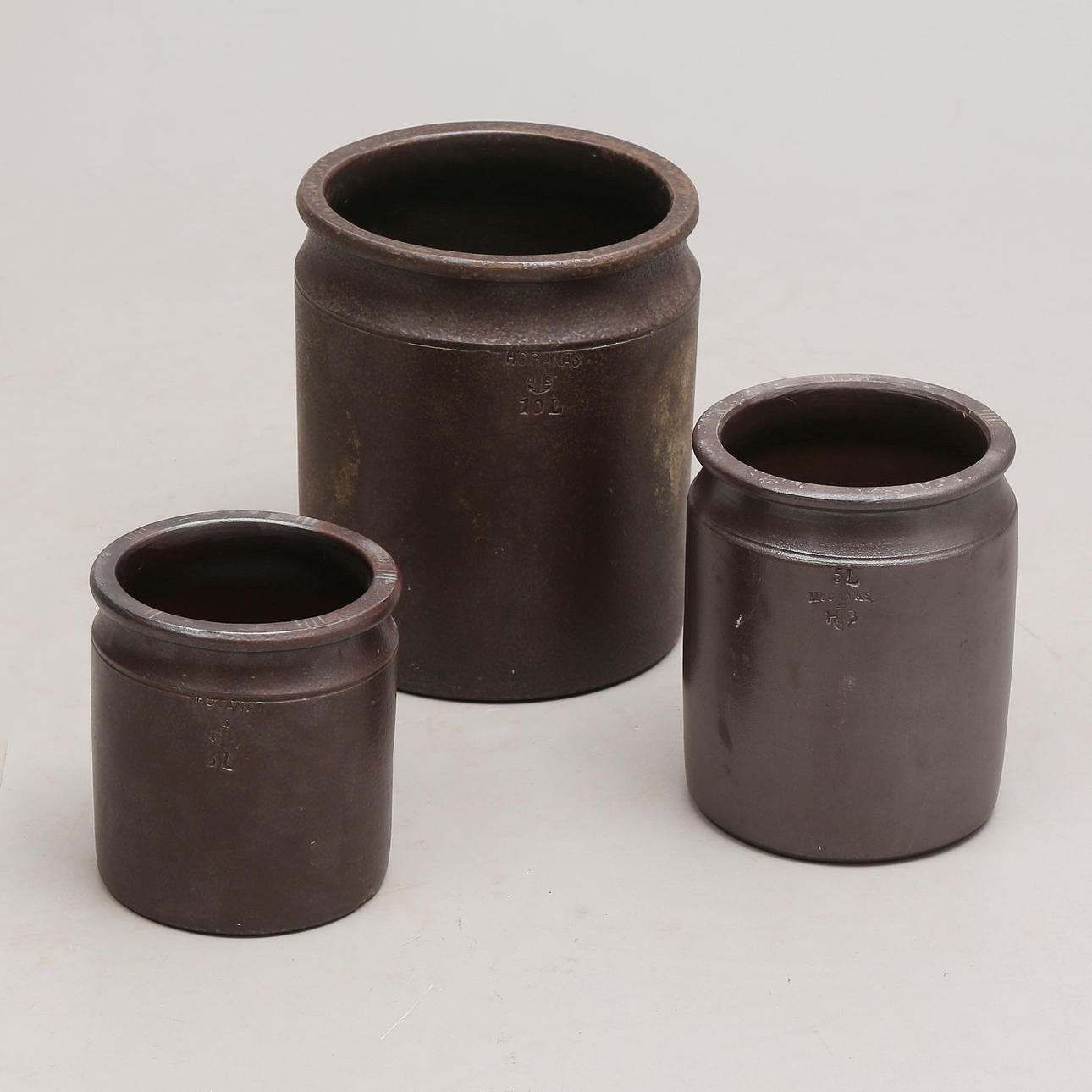 HÖGANÄSKRUS, 3 st, 3/5/10 liter.