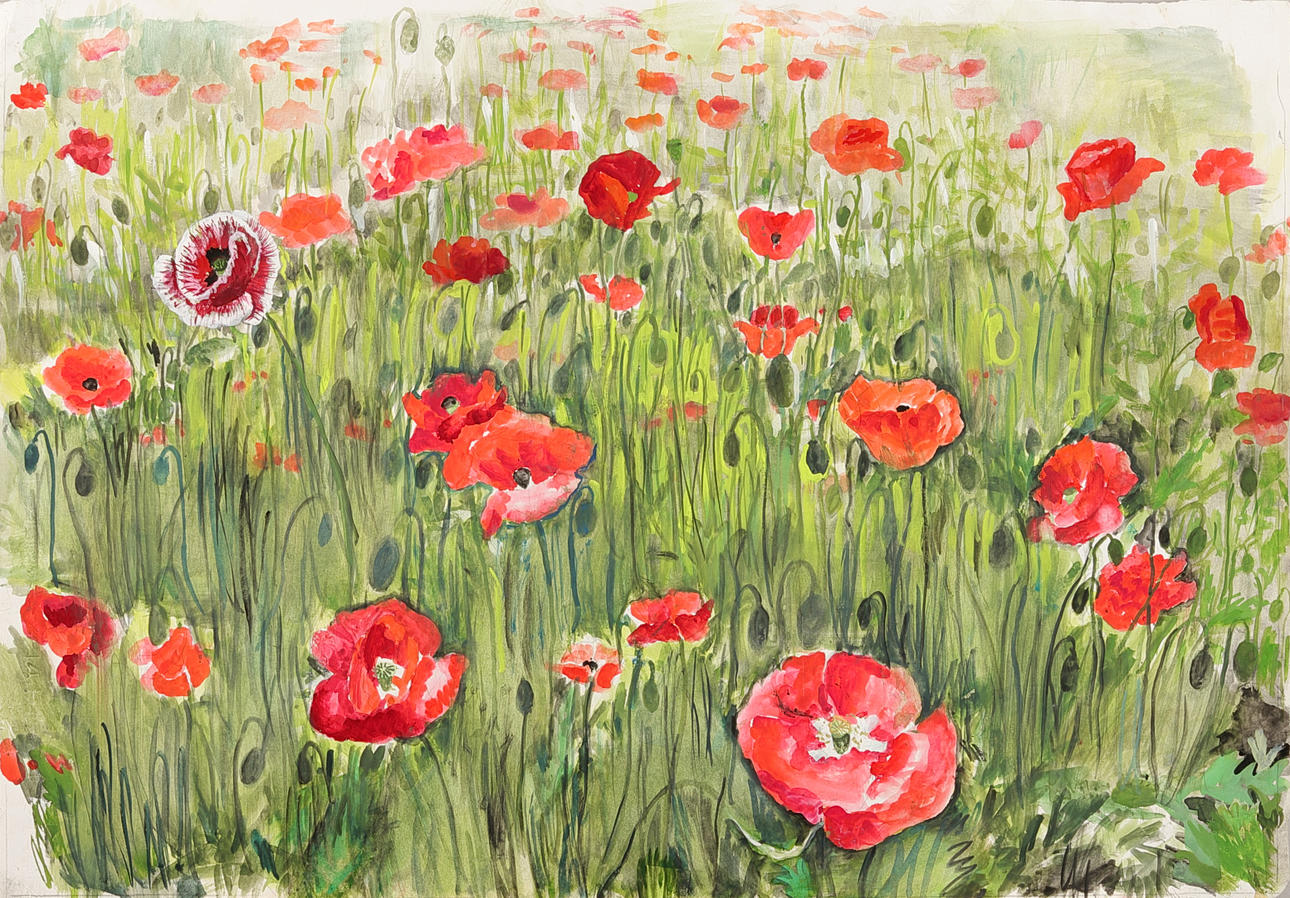 EVY LÅÅS. Interior or flower meadow (2).