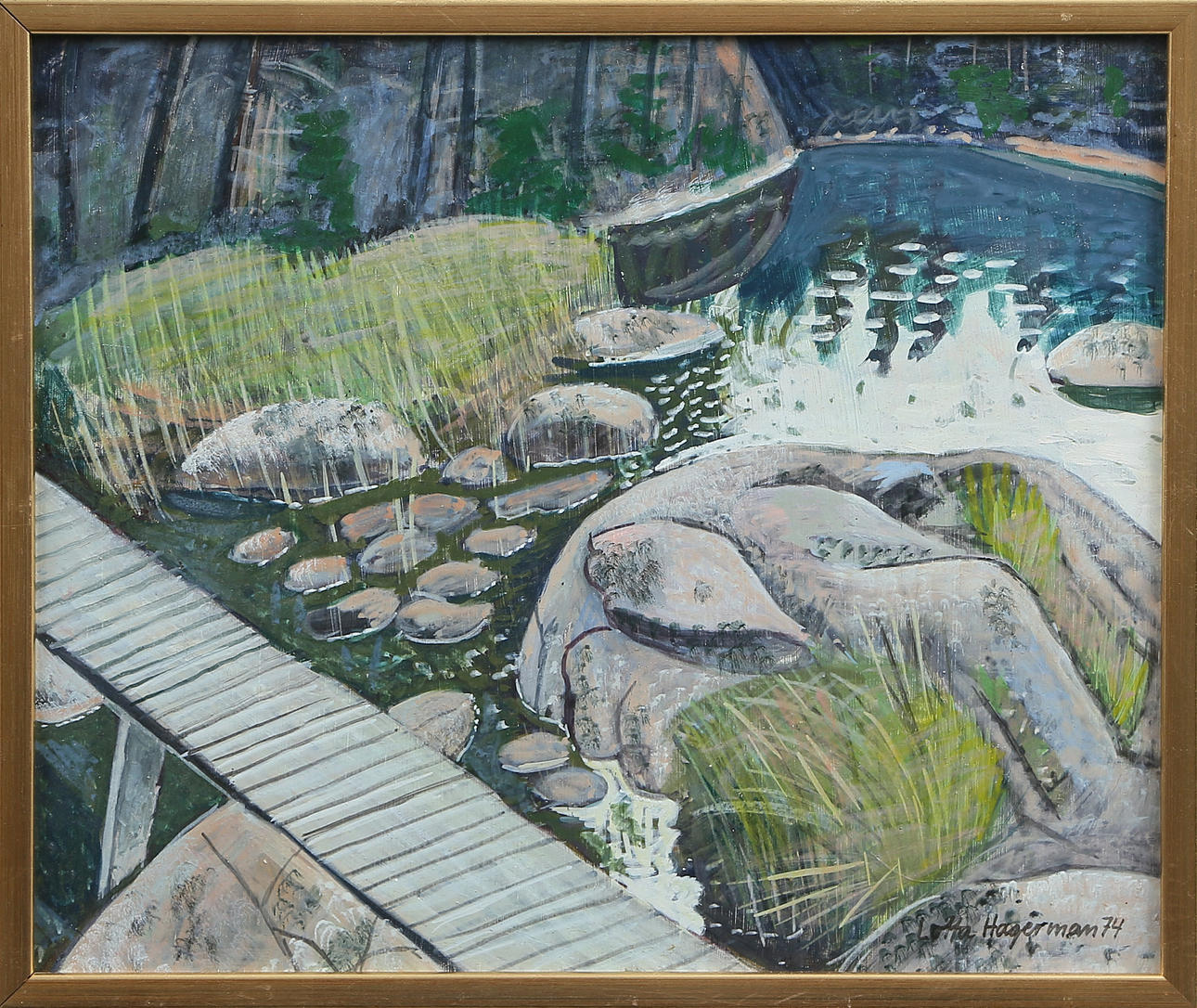 LOTTA HAGERMAN. OIL on Board, signed, 1900s.